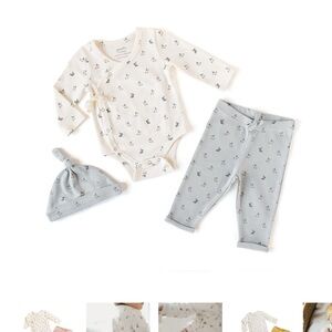 Pehr Organic Baby Boy Bunny Outfit Set - size 6-12 months